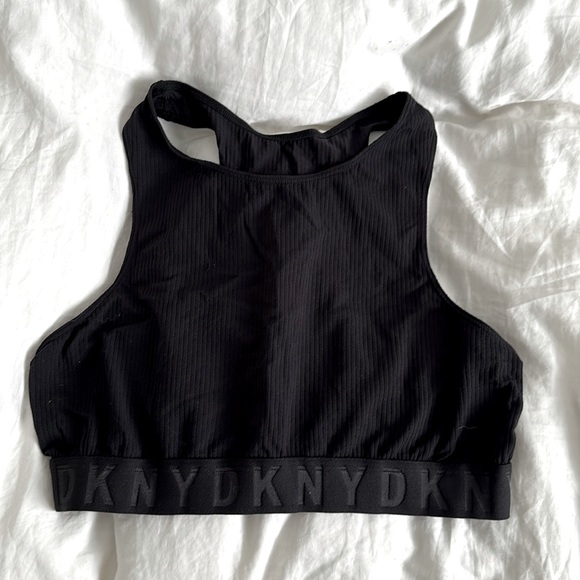 🆕 NWOT DKNY Litewear Seamless Ribbed Crop Top Bralette - Picture 1 of 4